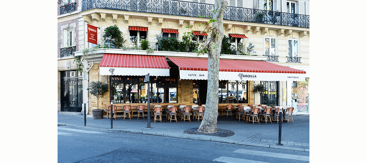 terrace of the restaurant marcella