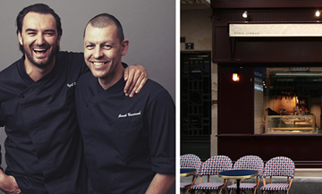 Cyril Lignac and Benoît Couvrand at the Pâtisserie Lignac in Paris