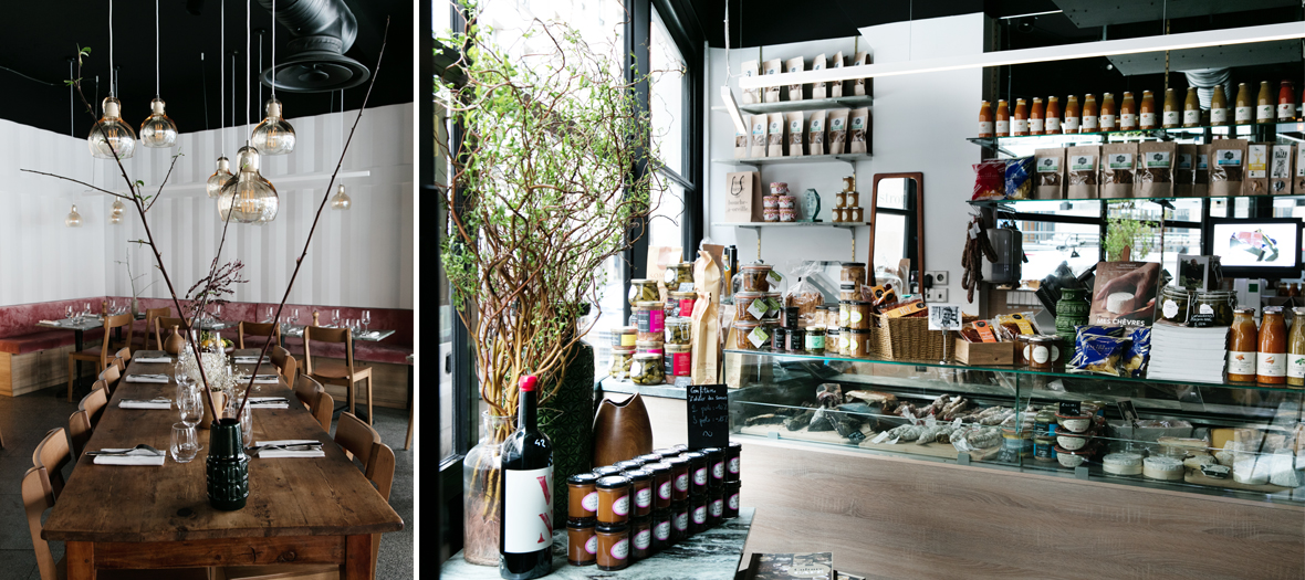 Interieur du restaurant et epicerie