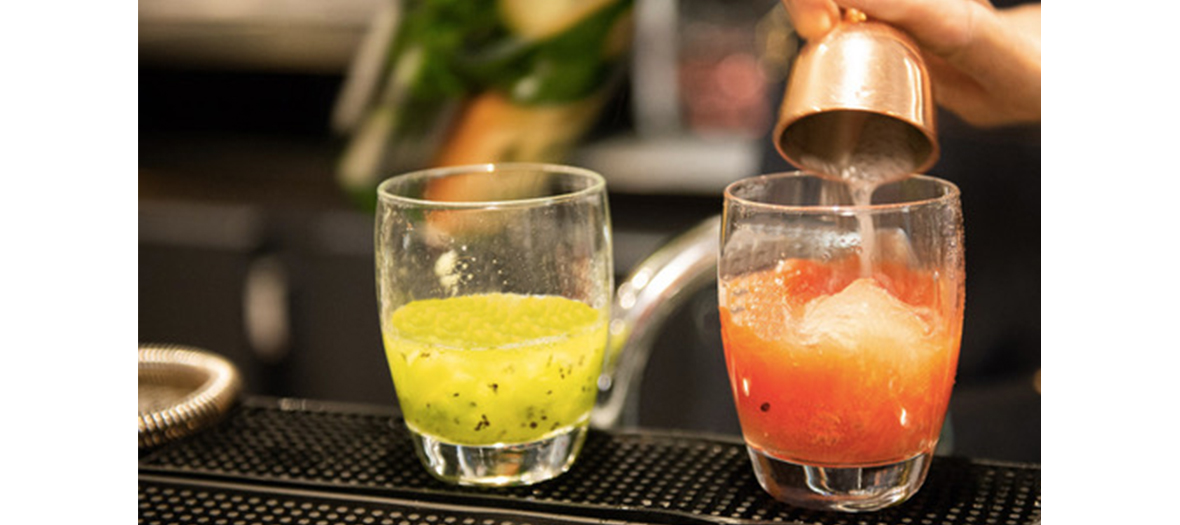 les cocktails Ryujin Kakushi Ginjo Denshi “Dragon Go” et Cahors du Château Combel Lasserre 