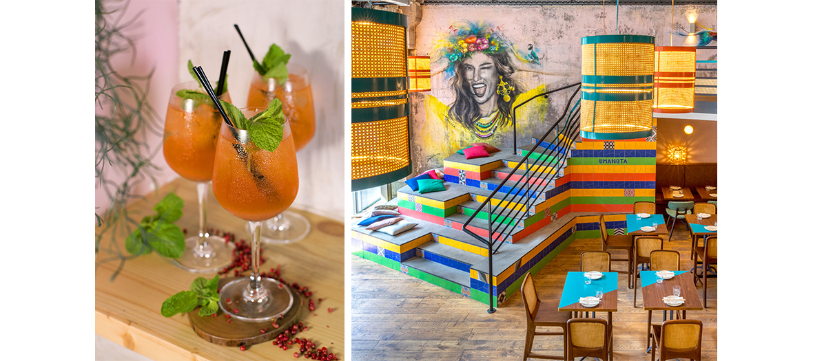Cocktails Caipirinhas Classique et décoration intérieur du Bar