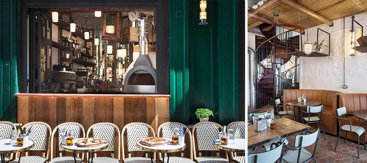  Interior atmosphere of the Pizzeria Tripletta de la Gaite in Montparnasse