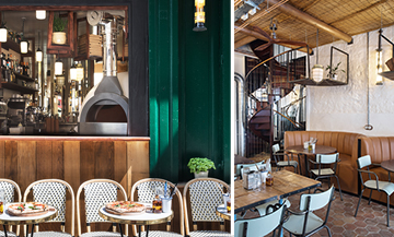  Interior atmosphere of the Pizzeria Tripletta de la Gaite in Montparnasse