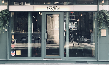 The showcase of the restaurant Jean-François Piège's Office in the 9th district of Paris