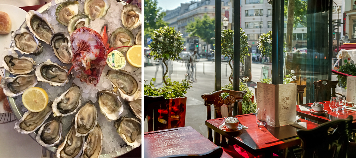 Restaurant room and oyster net of Grand Café Des Capucines