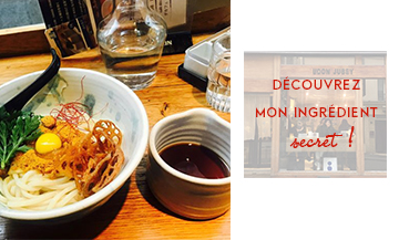 Hiyashi Kyubey Udon meal at the Udon Jubey restaurant in Paris