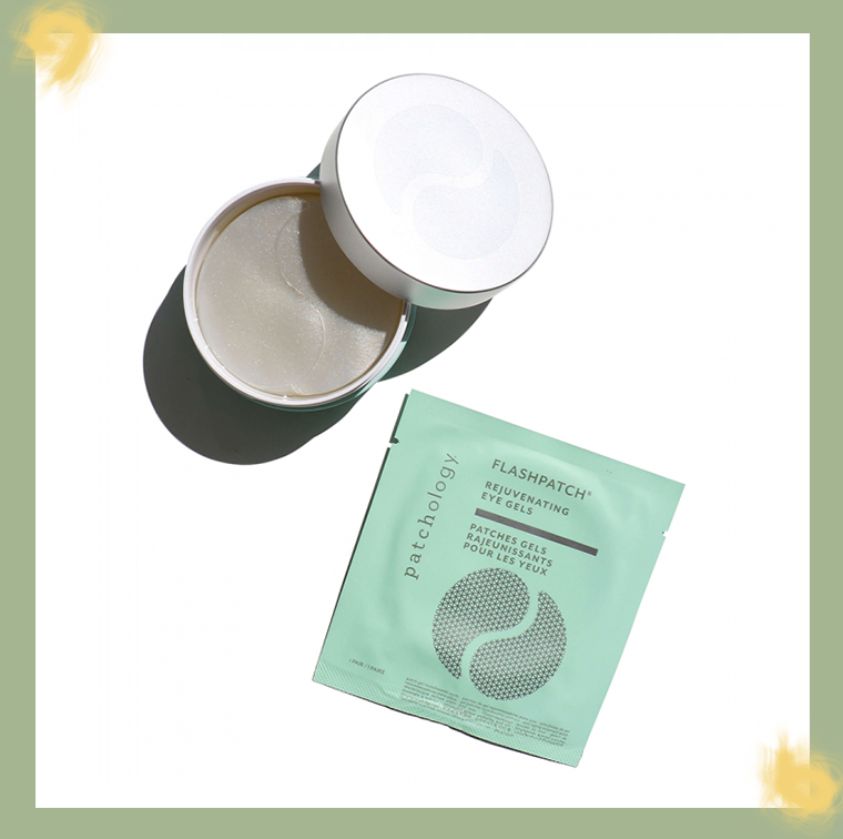 Flashpatch rejuvenating eye gels avec ingredients actifs