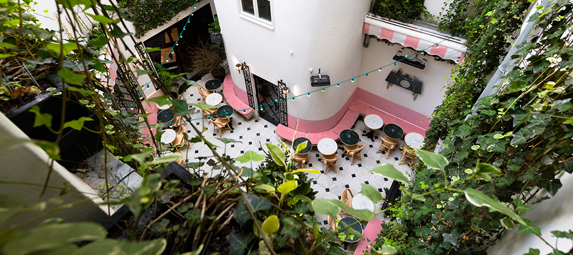 view from the top of the interior terrace