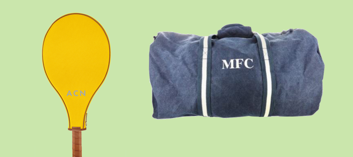 Cadeau personnalise Sac de voyage personnalisable et protege-raquette sur-mesure