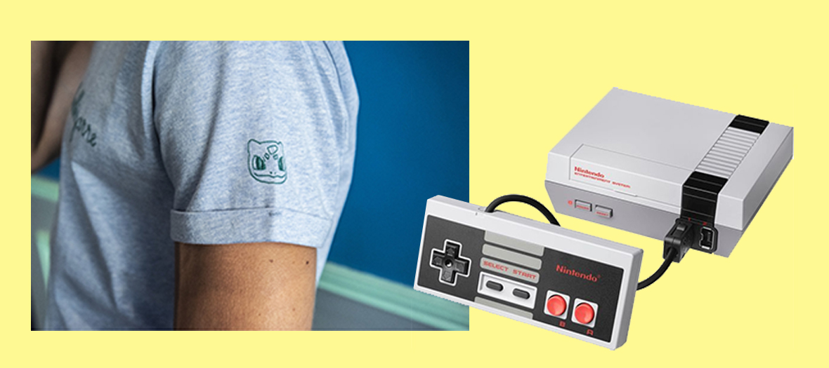 Cadeau Ado T-shirt Bulbizarre et PlayStation mini