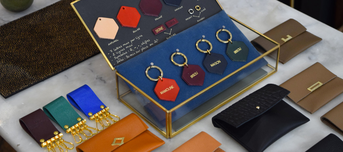 Fauvette customizable leather keychain