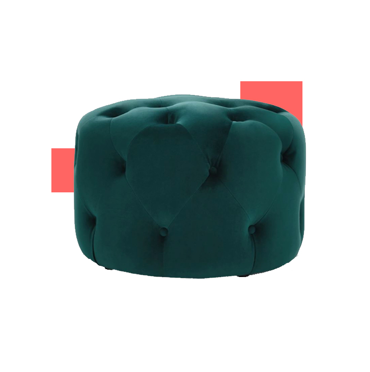 Mini pouf molletoné