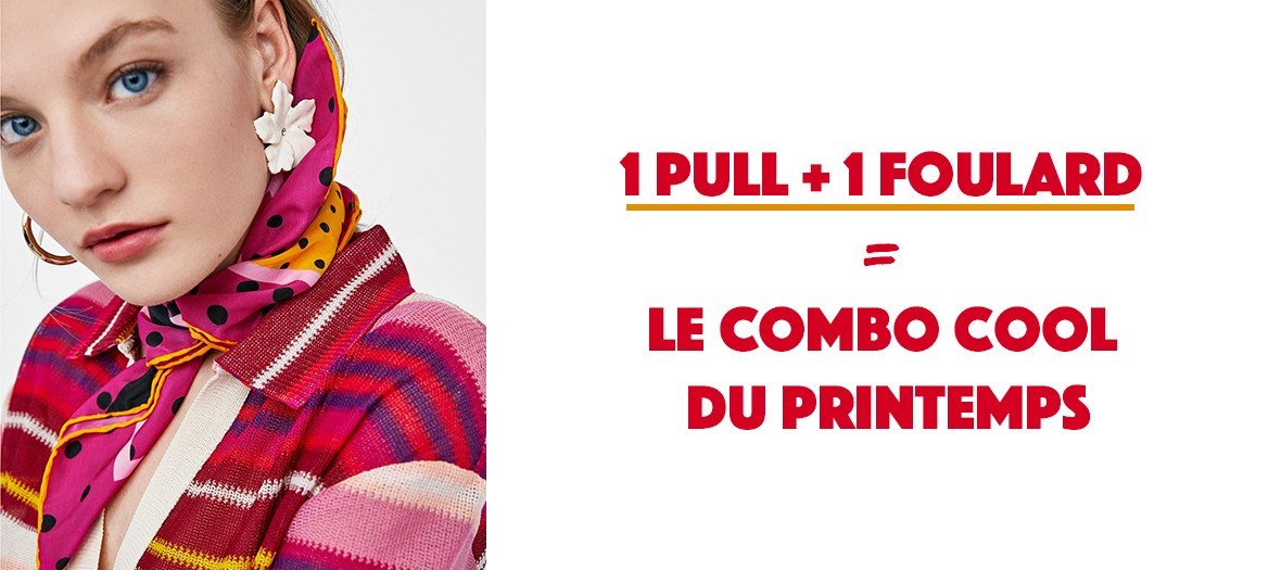 Mode pull et foulard pour le printemps