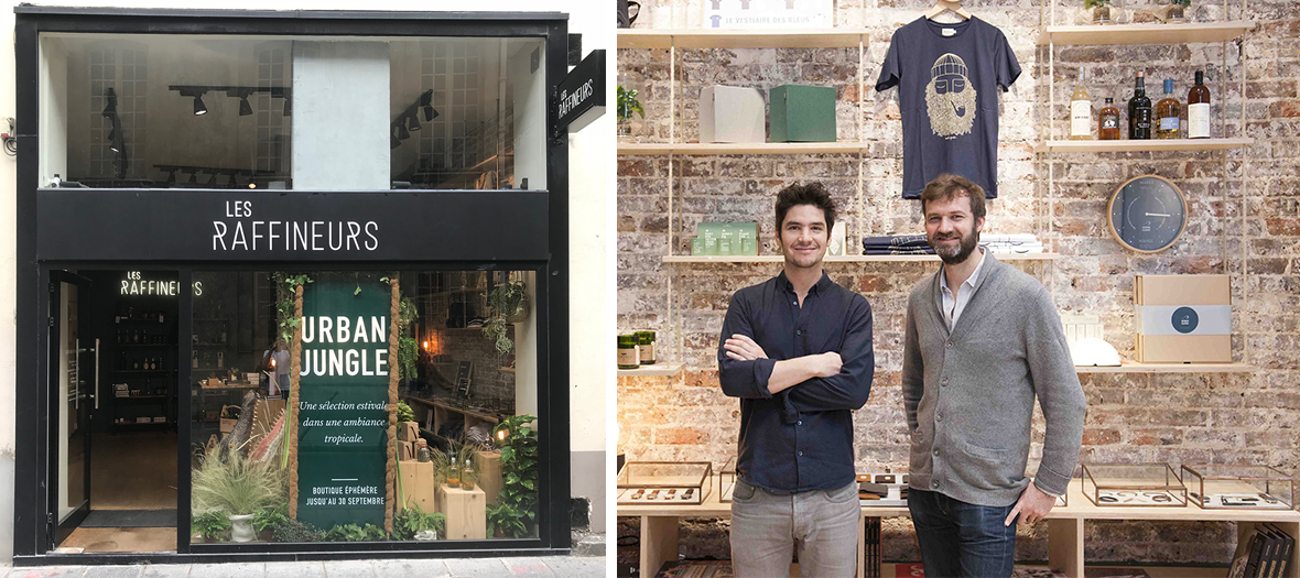 Les raffineurs founders Romain Jourdan and Julien Bergis in their shop