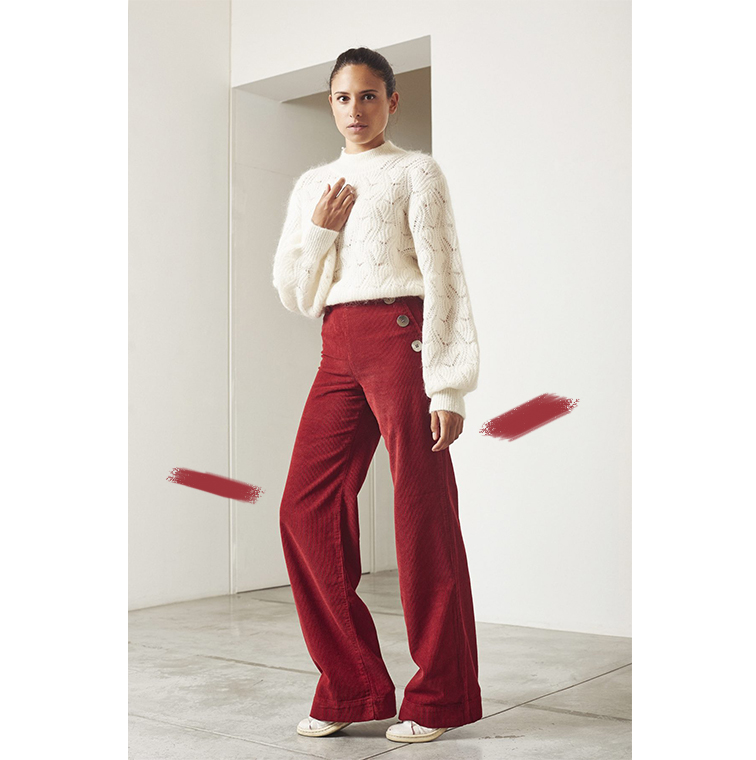 Pantalon en coton rouge