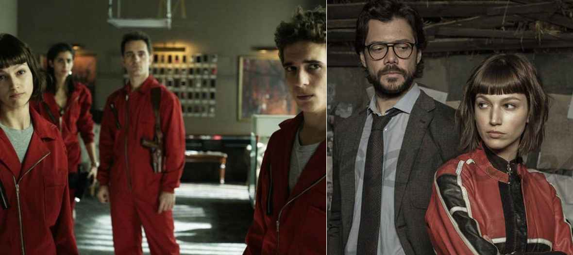 Extrait de la casa de papel avec Úrsula Corberó, Álvaro Morte, Pedro Alonso, Miguel Herrán et Alba Flores