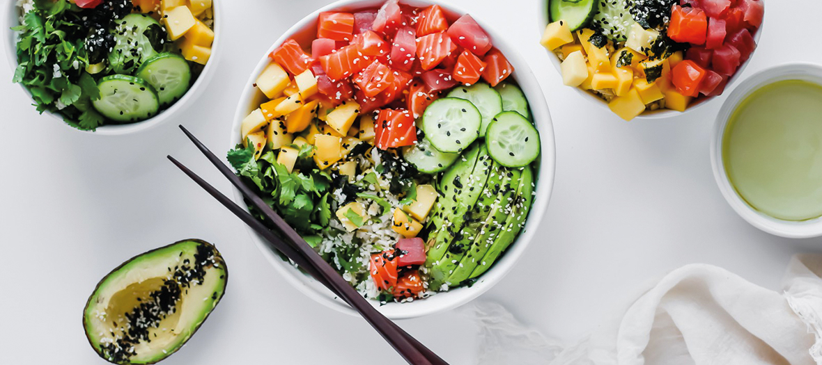 Poke bowl au Debonair Café