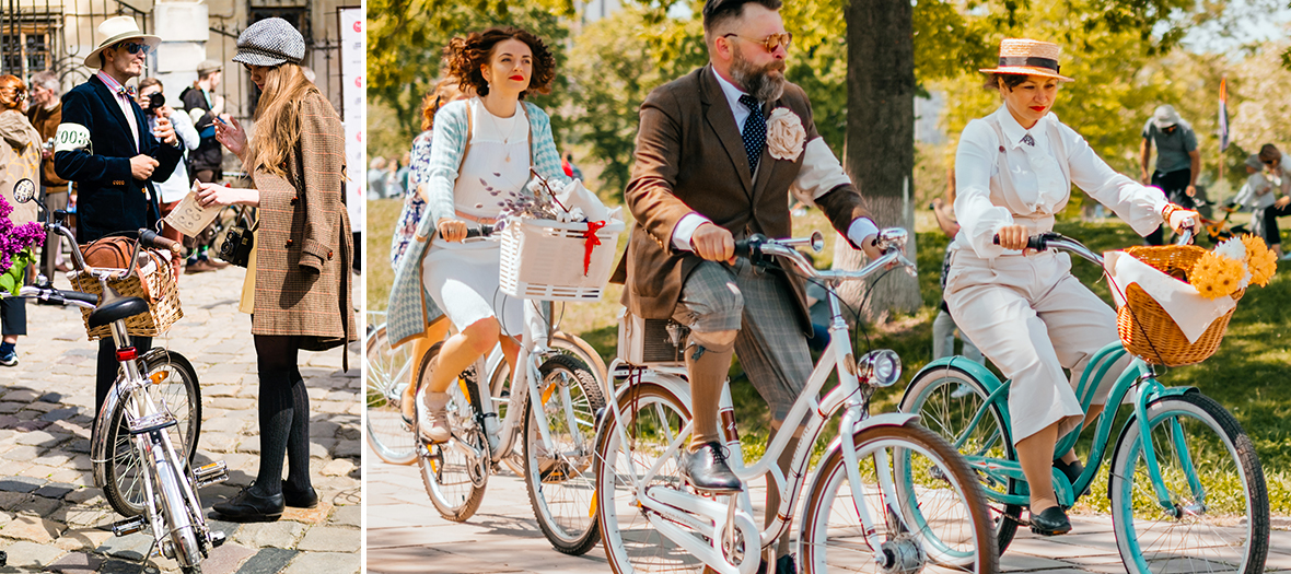 dress code, robe en liberty, pantalon en tweed, spencer, chapeau melon