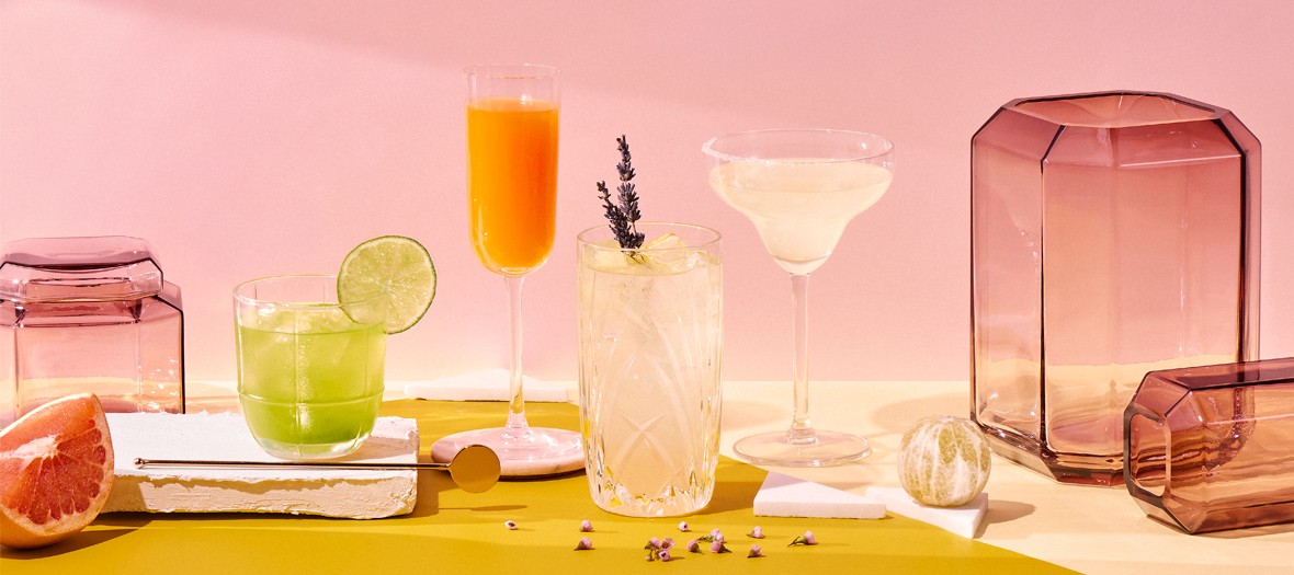 Cocktail margarita, cointreau fizz, cosmopolitan et side car à l’événement éphemère Cointreau fizz