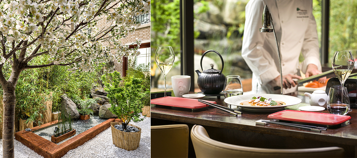 Restaurant japonais avec jardin japonais à Paris