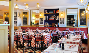 Salle de restaurant de la rotisserie d'argent à Paris