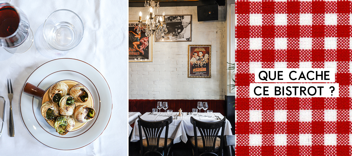 Ambiance intérieur et plat d'escargot de la brasserie Sacré Frenchy