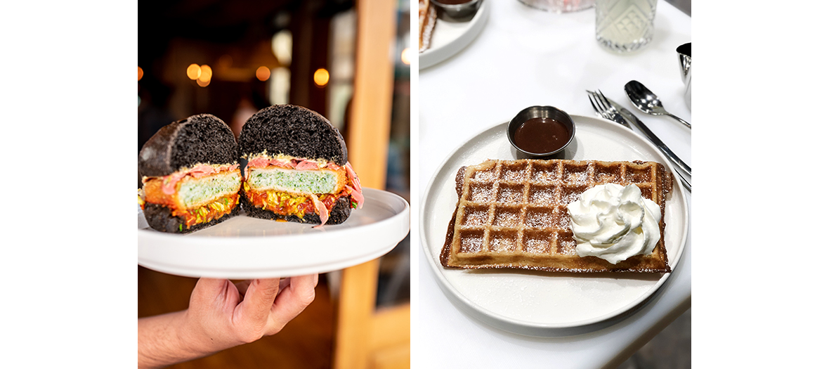 Burger et gaufre