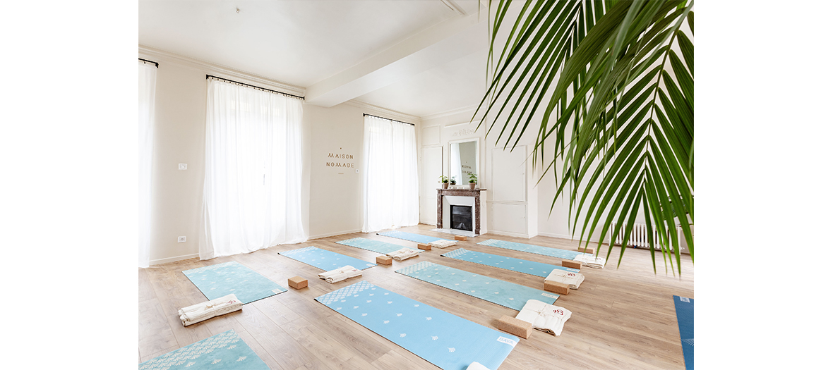 Yoga room at Maison nomade in Paris