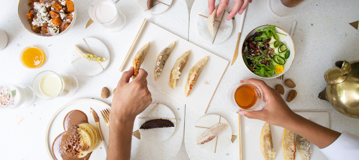 the gazelle horns of Maison Gazelle's Moroccan pastry shop and tea salon