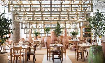 Salle de restaurant du café citron aux Galeries Lafayette