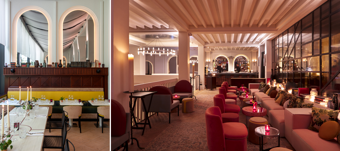 Interior atmosphere of Sinner restaurant place of influencers like Geraldine Nakache, Leila Bekhti, Joey Starr and Cie