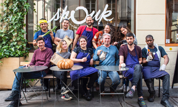 Pierre Bouko-Levy and his team at Shouk restaurant in Paris