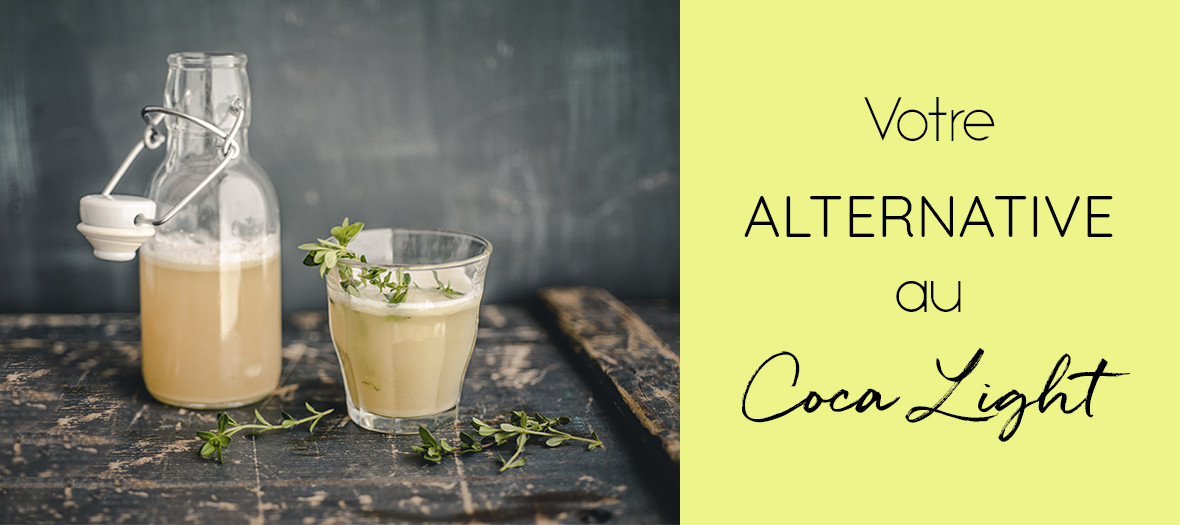 Kefir drink in a glass and a bottle