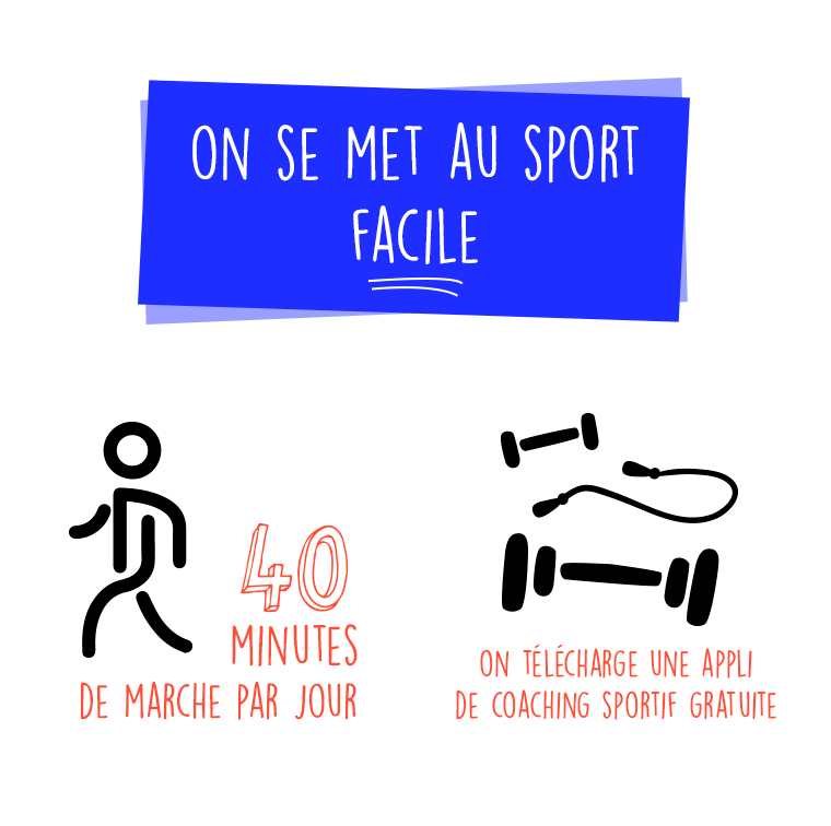 40 minutes de marche et une application de coaching sportif