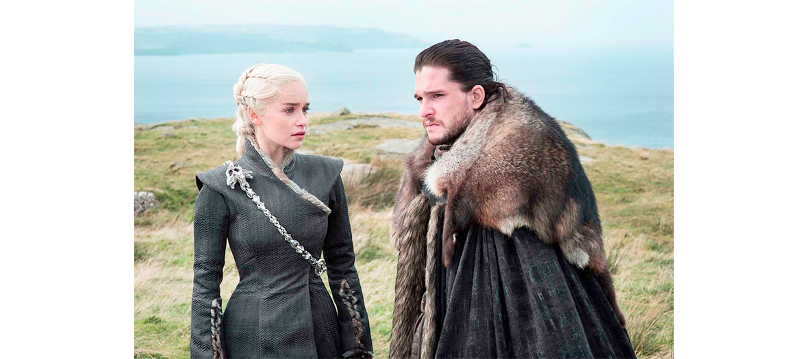 Daenerys Targaryen et Jon Snow dans Game of Thrones