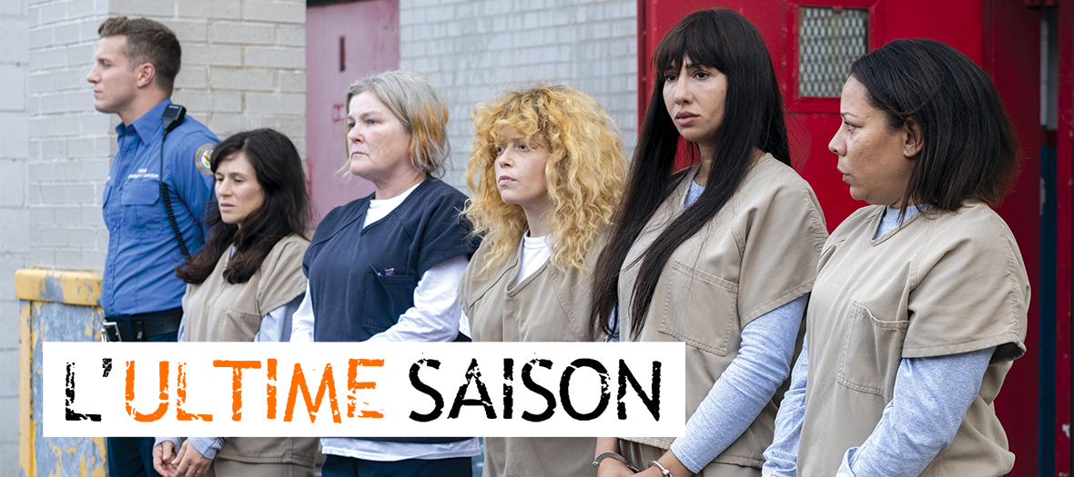 Saison 7 de la série Orange is the new black avec Jackie Cruz, Kate Mulgrew, Natasha Lyonne, Selenis Leyva, Yael Stone et Nick Dillenburg