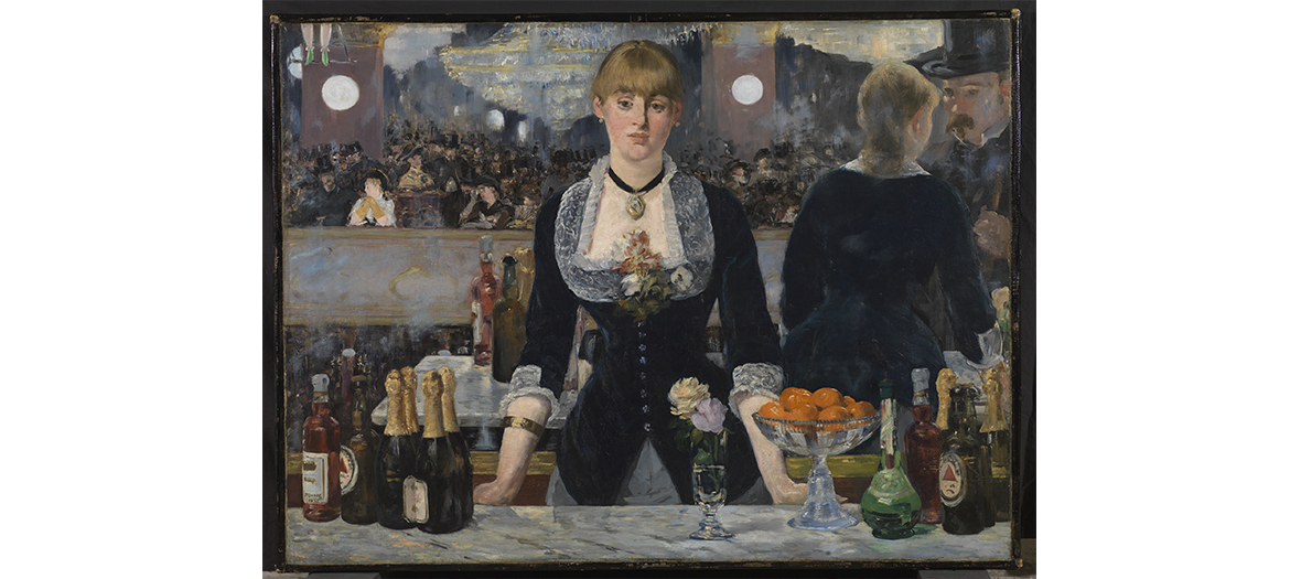 The canvas A bar at the Folies Bergères by Manet