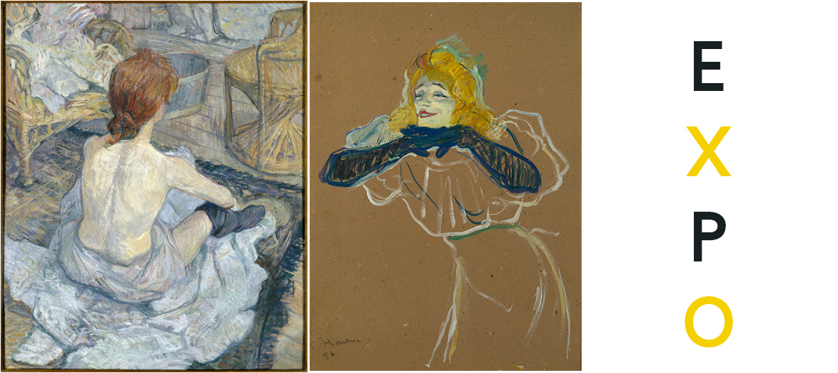 Painting la toilette et Yvette Guilbert chantant from the painter Toulouse Lautrec
