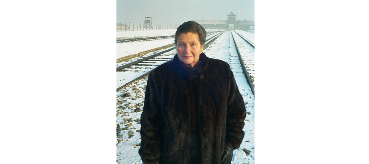 Simone Veil, photographed in Auschwitz-Birkenau in 2004, 60 years after she was set free, by Benoît Gysembergh.