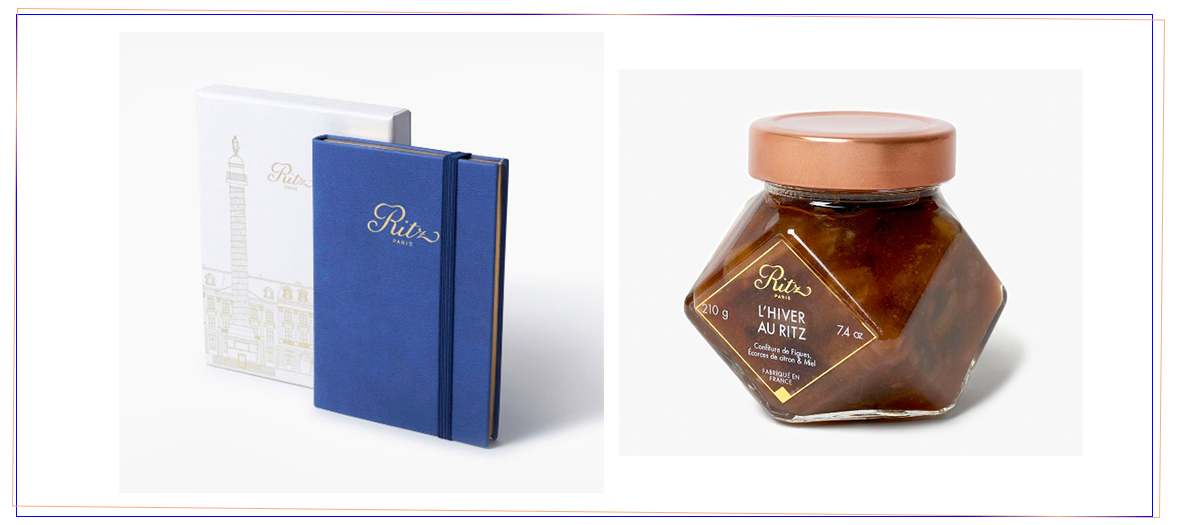 deluxe stationary €39, the house honey and jams €9.50 of The Ritz