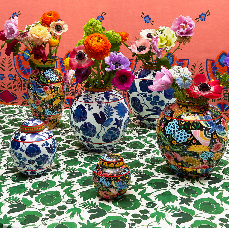 Grande argent moderne contemporain tubulaire fleur Vase décoratif en céramique poterie