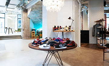 Inside of the  Sneakersnstuff  shop in Paris