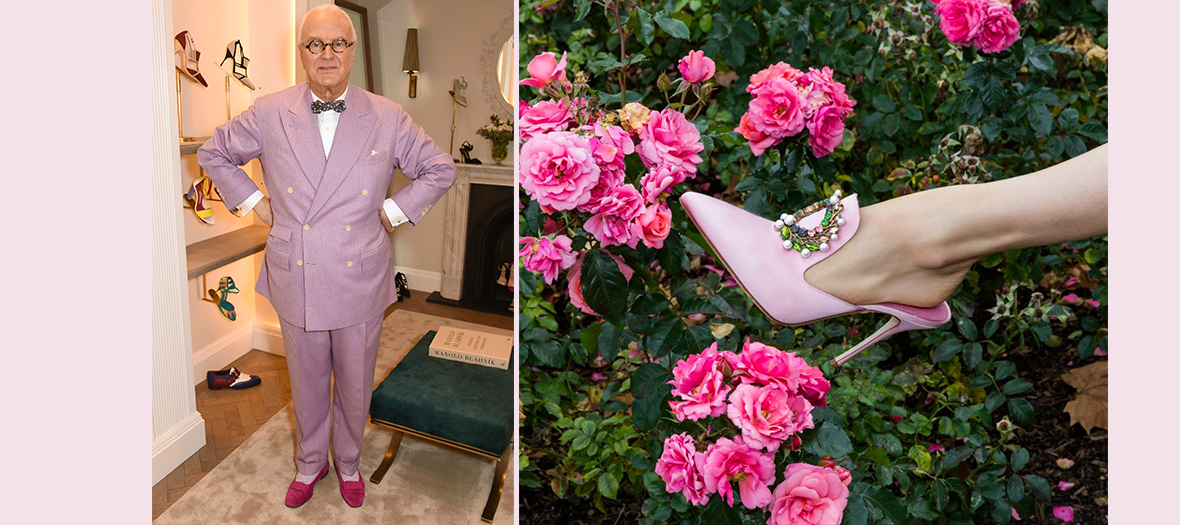 Portrait of Manolo Blahnik Spanish stylist