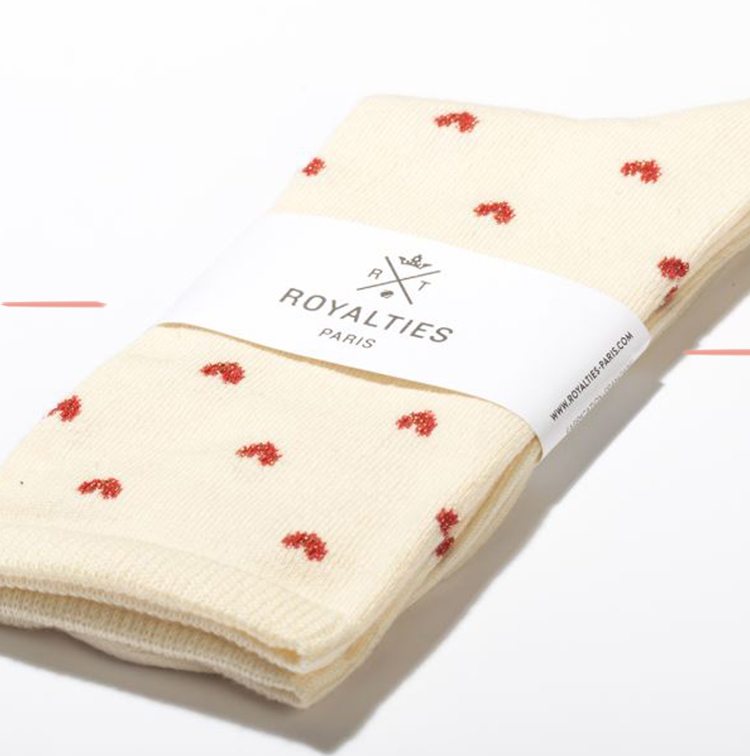 Chaussettes motifs coeurs