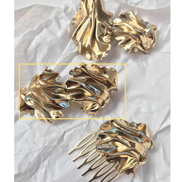 Pince en bronze plaqué or