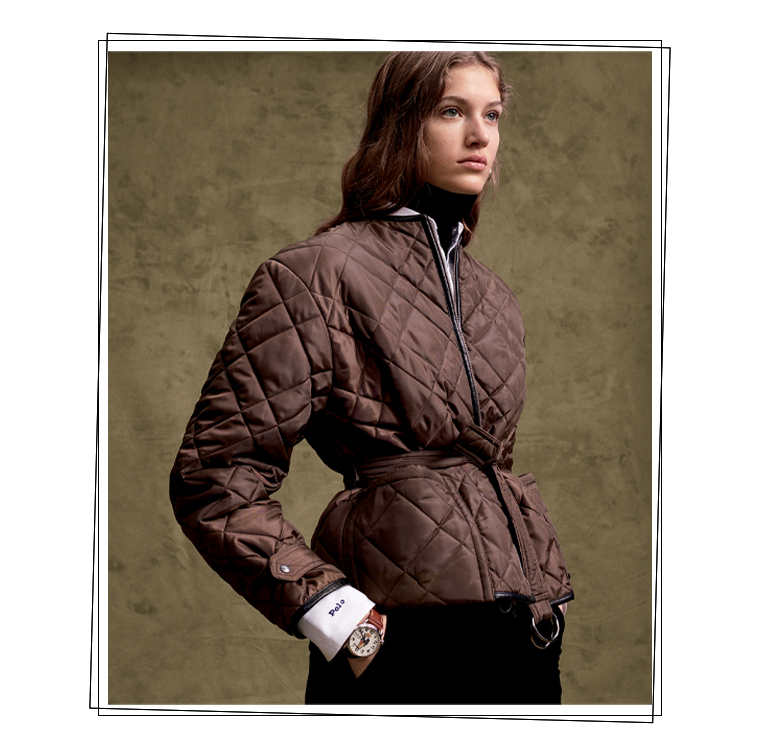 La veste Bomber matelassé de couleur marron de Ralph Lauren