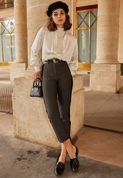 Le Pantalon cigarette pied-de-poule de The Kooples à 195 €