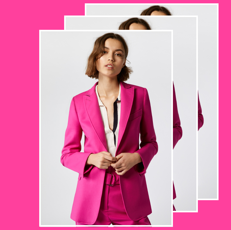 Blazer long fuchsia de MAX&CO