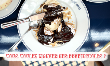 Recette profiteroles au chocolat du Grand Café Capucines