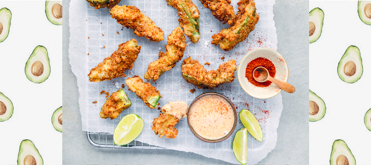 Recette avocat frit avec purée de noix de cajou, citron vert, cumin, paprika et piment